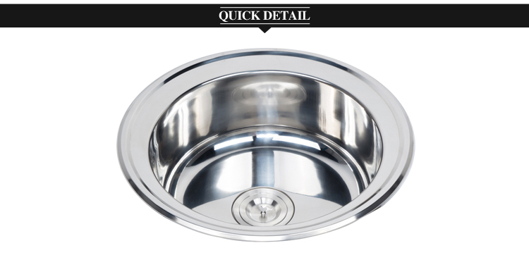 Cheap round bowl small size kitchen sink WY510A