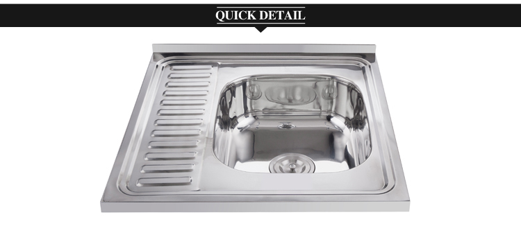 Modern standard wholesale stainless steel sink 6060cm