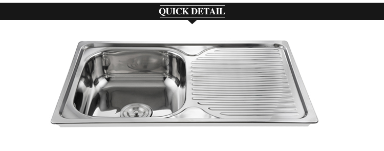 Russian type cheap price inset kitchen sink WY7848