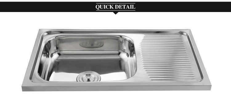 Factory supply topmount 201304 stainless steel kitchen sink WY7544