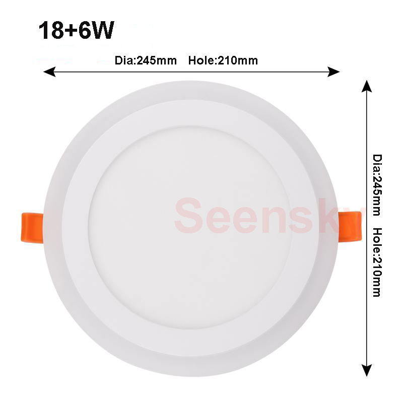 Ultra Slim Embeded Round RGB LED Panel Light 6W 9W 18W 24W Dual Double Color RGB And White Ultra Slim Embeded Round RGB LED Panel Light 6W 9W 18W 24W Dual Double Color RGB And White