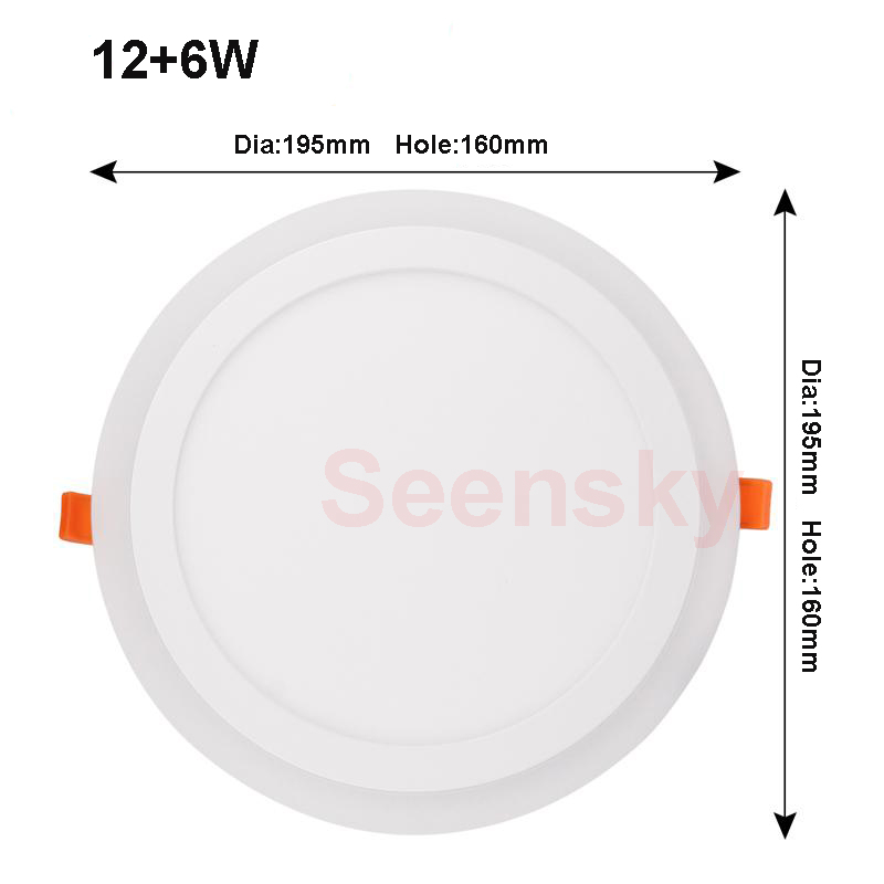 Ultra Slim Embeded Round RGB LED Panel Light 6W 9W 18W 24W Dual Double Color RGB And White Ultra Slim Embeded Round RGB LED Panel Light 6W 9W 18W 24W Dual Double Color RGB And White