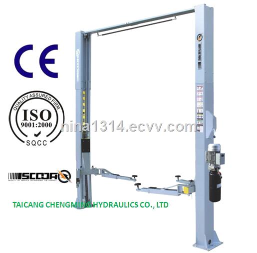 Extension Column Clear Floor Two Post Car Lift Manual Lock Release with Ce ISO Extension Column Clear Floor Two Post Car Lift Manual Lock Release with Ce ISO