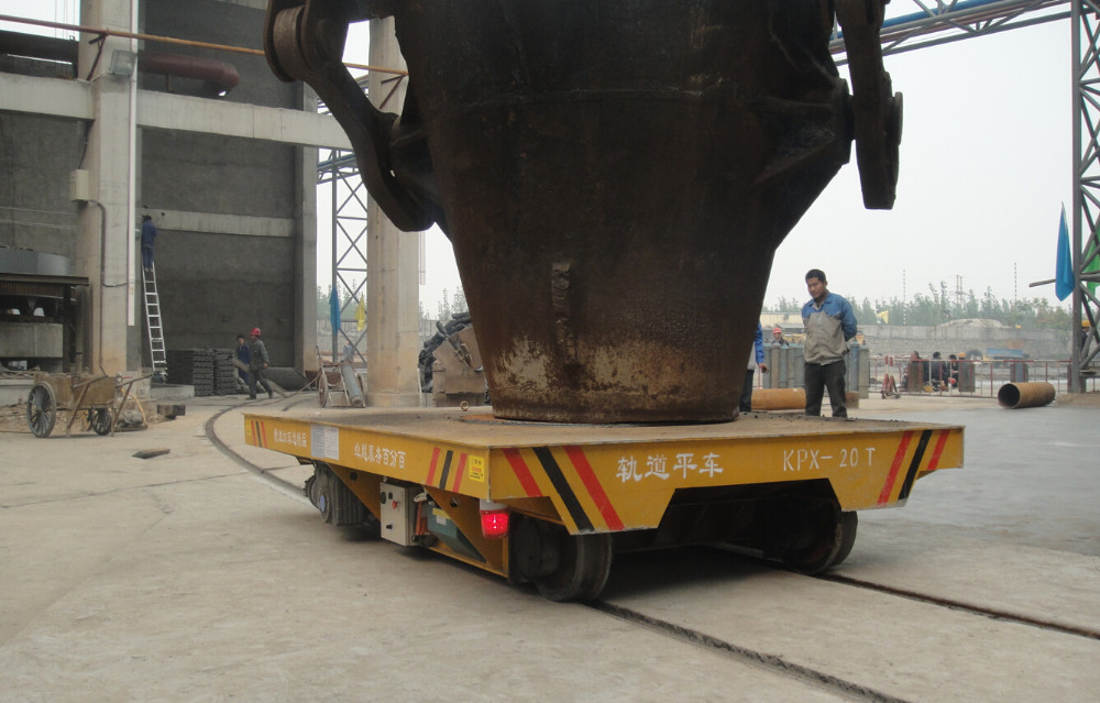 Ring line transport motorized electric rail trolley for die transport Ring line transport motorized electric rail trolley for die transport