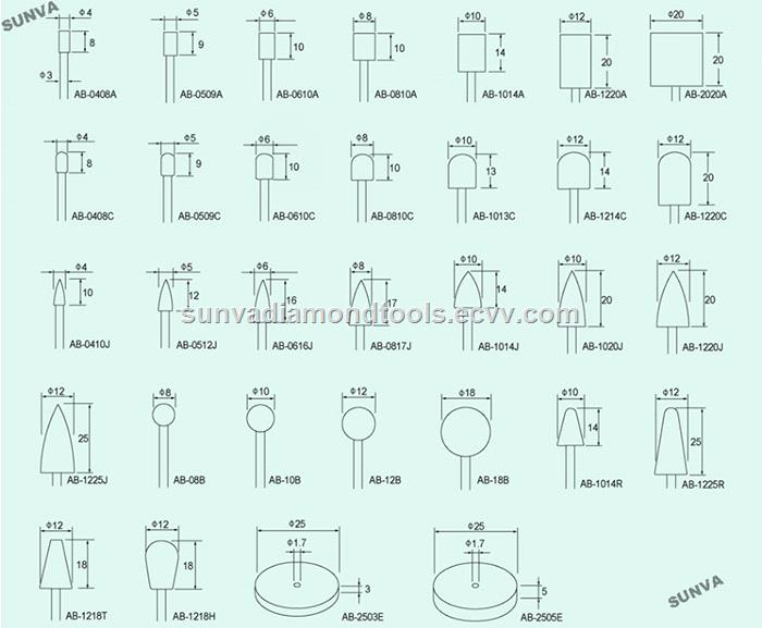 SUNVA Felt bobswheel wool mounted polishing tools SUNVA Felt bobswheel wool mounted polishing tools