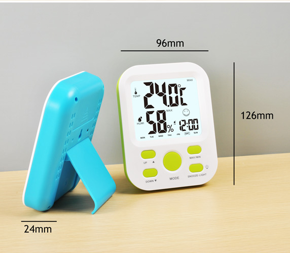LCD Digital Display Thermometer Hygrometer Electronic Temperature Humidity Clock Weather Alarm Clock LCD Digital Display Thermometer Hygrometer Electronic Temperature Humidity Clock Weather Alarm Clock