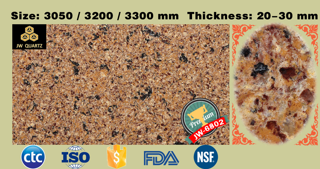 JW6802 Autumn FruitColorful Artificial Quartz Stone Slab for Countertop JW6802 Autumn FruitColorful Artificial Quartz Stone Slab for Countertop