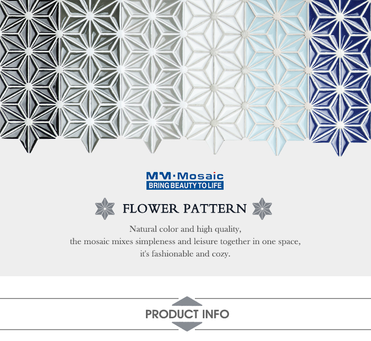Christmas New arrival flower triangle beautiful mosaic patterns for wall decoration Christmas New arrival flower triangle beautiful mosaic patterns for wall decoration