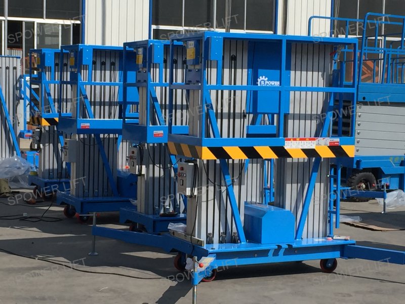 Double mast aluminium hydraulic mobile man lift Double mast aluminium hydraulic mobile man lift