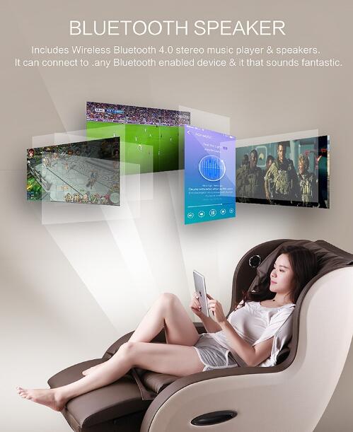 hiddden leg 3D massage chair china sofa with Bluetooth and USB charge pocket hiddden leg 3D massage chair china sofa with Bluetooth and USB charge pocket