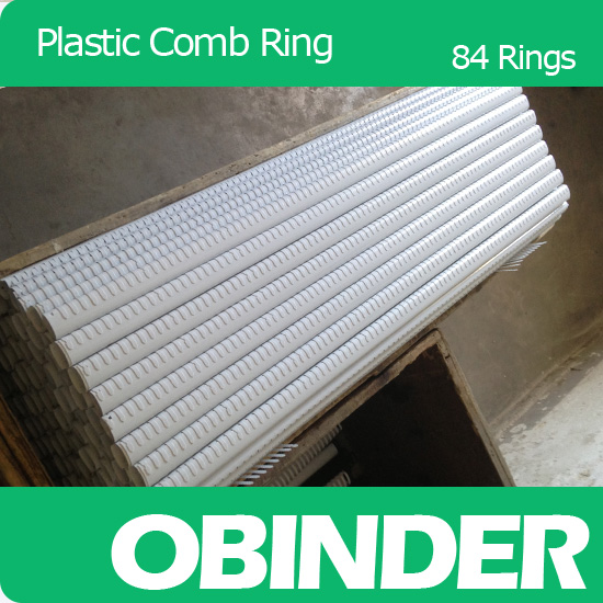 Obinder plastic comb ring binding 84rings white color Obinder plastic comb ring binding 84rings white color