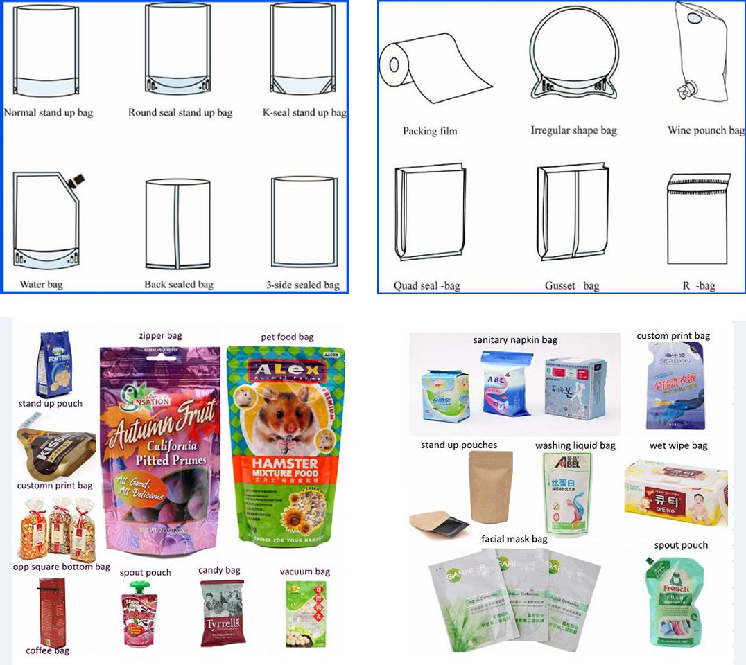 aluminum foil stand up plastic packaging baby food pouch with zipper