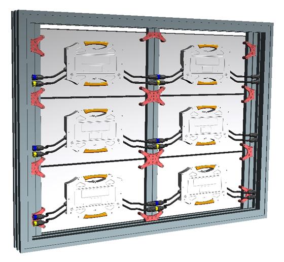 P5 outdoor full color LED screen aluminum cabinet 360x720mm