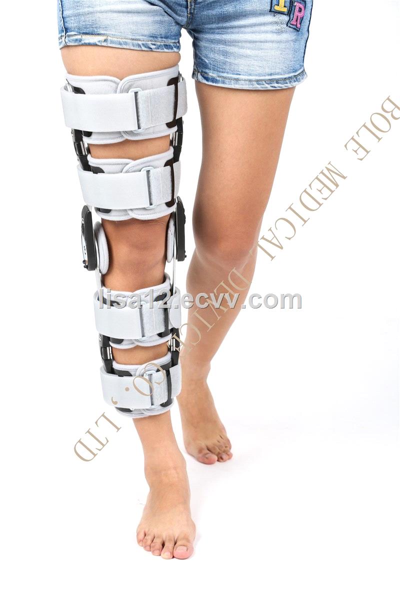 Adjustable Medical Leg Brace ROM Knee Rehabilitation Splint Pad Support