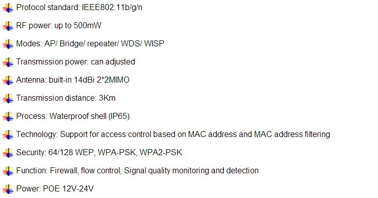Long Range 58ghz WiFi cpe wireless network access point