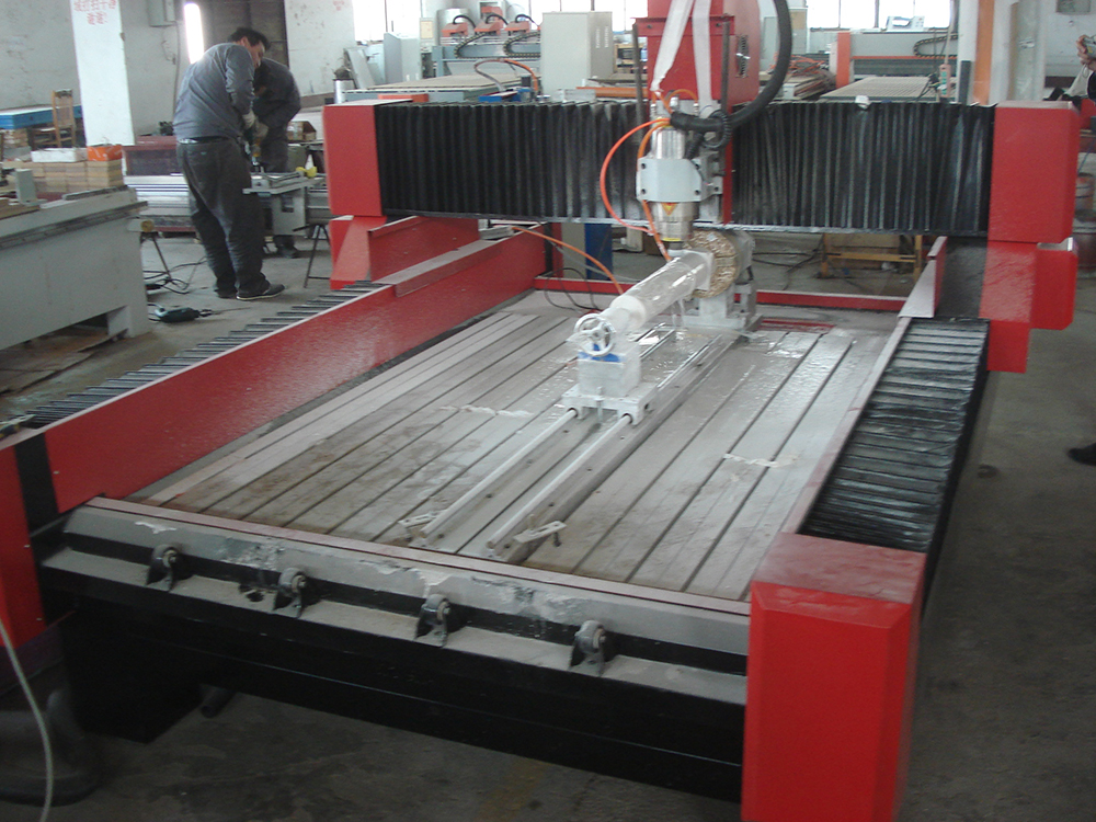 9001500mm Marble Stone CNC Router with Rotary System