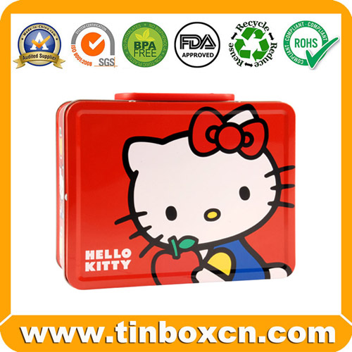 Tin Lunch Box Lunch Tin Box Tin Box with Handle Gift Tin Box BR1055