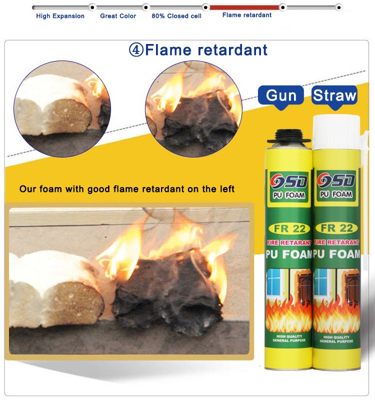 spray B2 Fire Resistant Fire Proof Polyurethane Foam