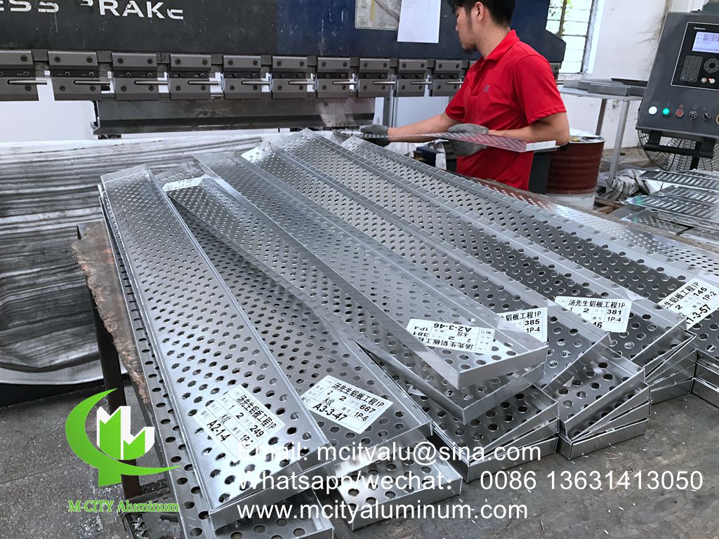 aluminum cladding panel for facade with decorative perforated pattern laser cutting sheet carved screen
