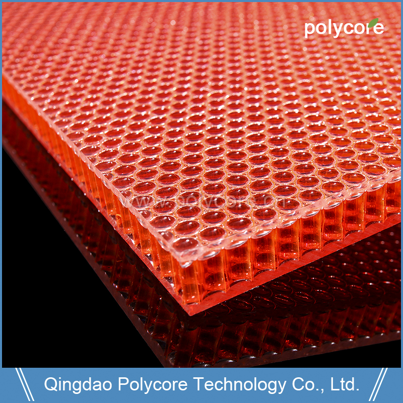 waterproof light weight high light transmissing polycarbonate honeycomb