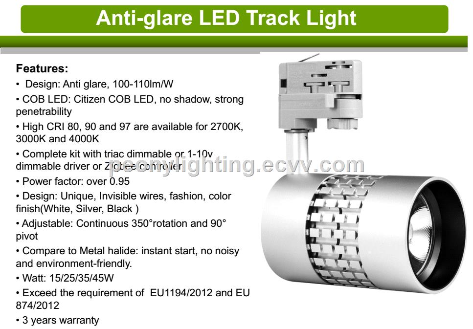 BridgeluxCREE chip with meanwell driver of LED track light BridgeluxCREE chip with meanwell driver of LED track light