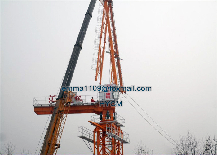 QTD160 5030 Jib Luffing Tower Crane 12t Load 23m Potain Mast Sections