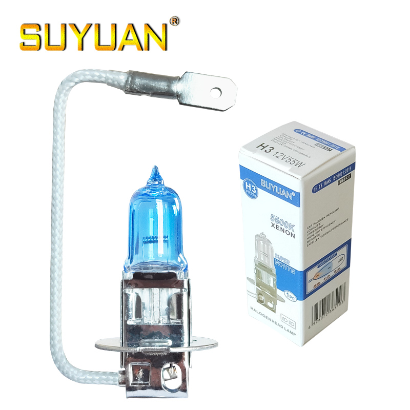 China Factory H3 Fog Lamp 12v55w PK22S Super White Halogen Car Light Car Lighting System