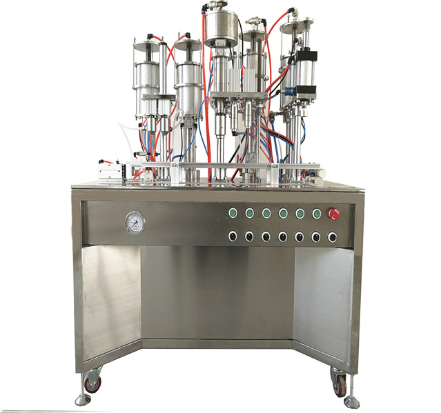 One Working Station Bag On Valve Aerosol Filling Machine For Mineral