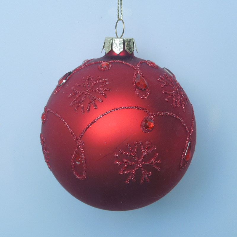 Hand Painted BallShaped Chirstmas Tree Pendants Christmas Day Glass Ball