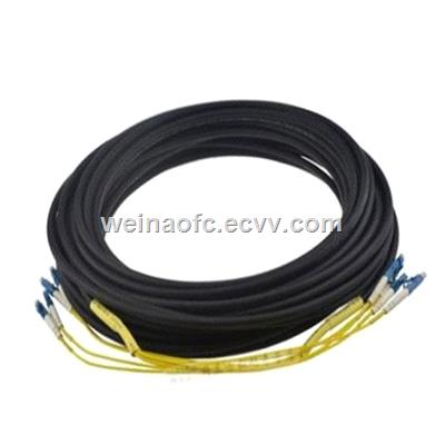 FTTH Outdoor Tactical Patch Cord 2 4 6 Cores Singlemode TPU Jacket
