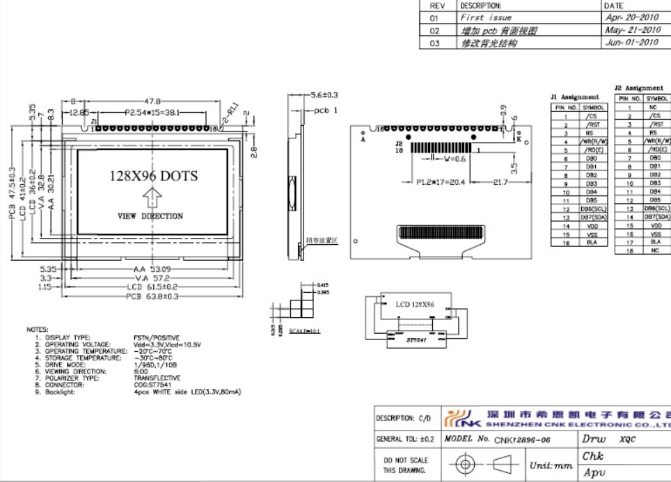 12896 FSTN Graphic LCD module display LCM