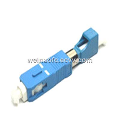 Hybrid adapter SC male to LC female simplex