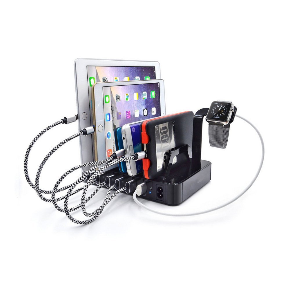 Portable Fast Phone Charger 6 Port Multi USB305V Desktop Changing Station Stand with USPlug for iPhone44s55s66s