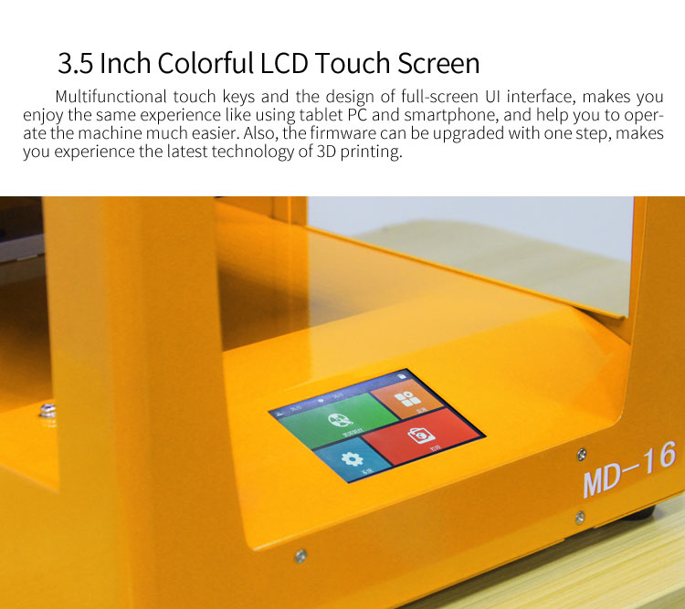 2018 Newst Desktop FDM 3D Printer Machine with Touch Screen