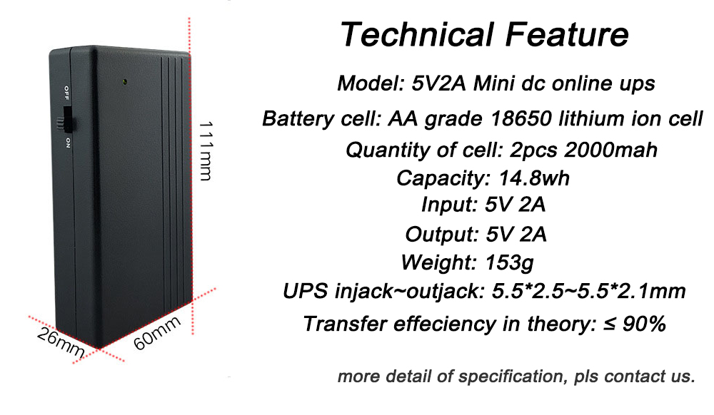 mini ups best price DC output ups 5v CCTV power backup for security device