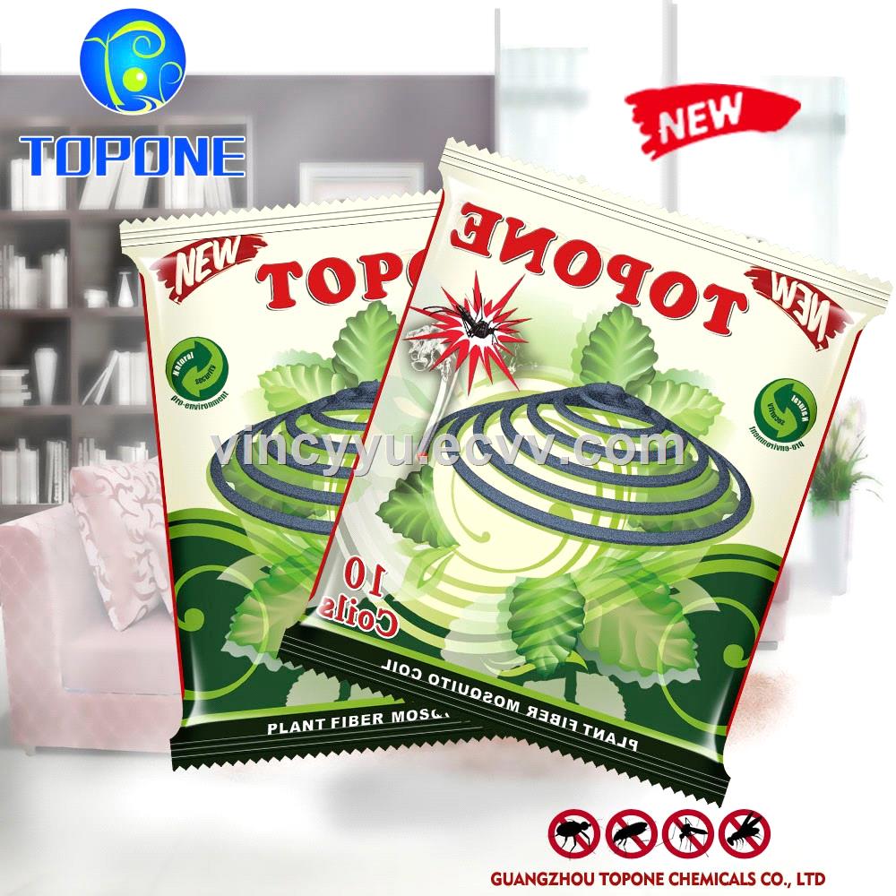 Topone brand with esbiothrin 02 high quality green raw material micro smoke paper mosquito coil