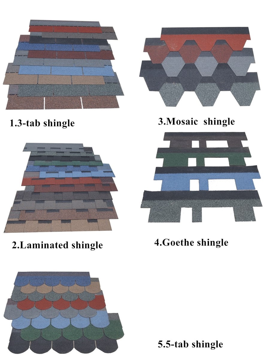 colorful cheap asphalt roof shingles price