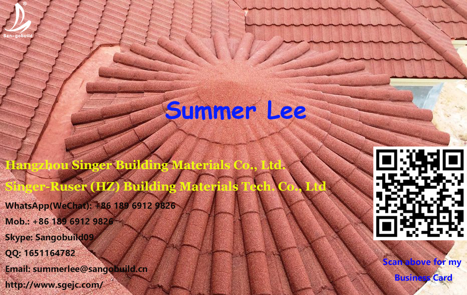 Factory price fireproof roofing tiles galvalume base sheet building materials stone coated steel roof shingle Philippine