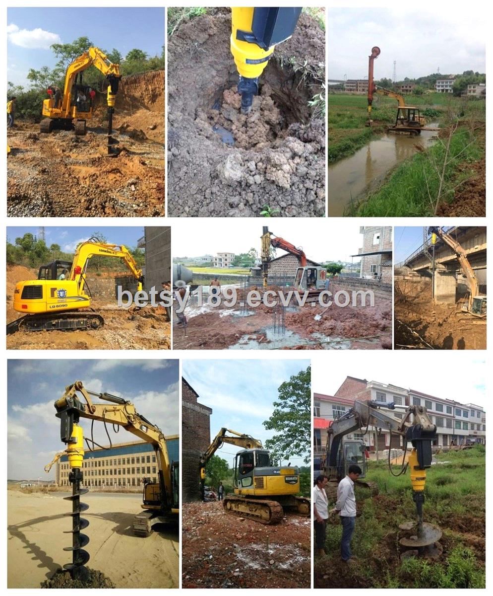 Tree planting heavy duty attachment hydraulic earth auger drill screw drilling machine earth auge attachment