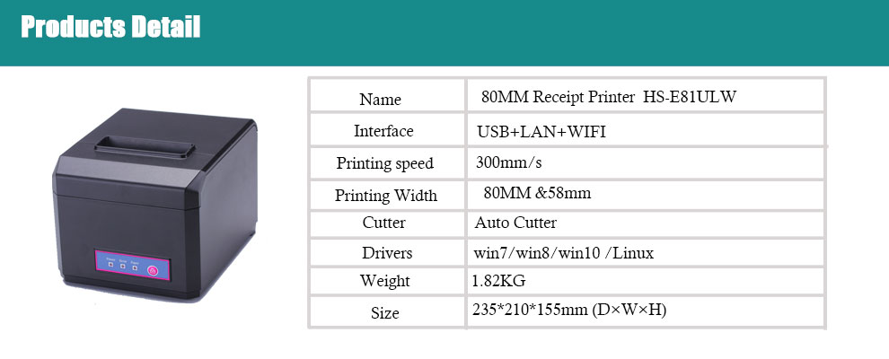 300mms high speed voucher wifi thermal printer support linux driver desktop printer cutter