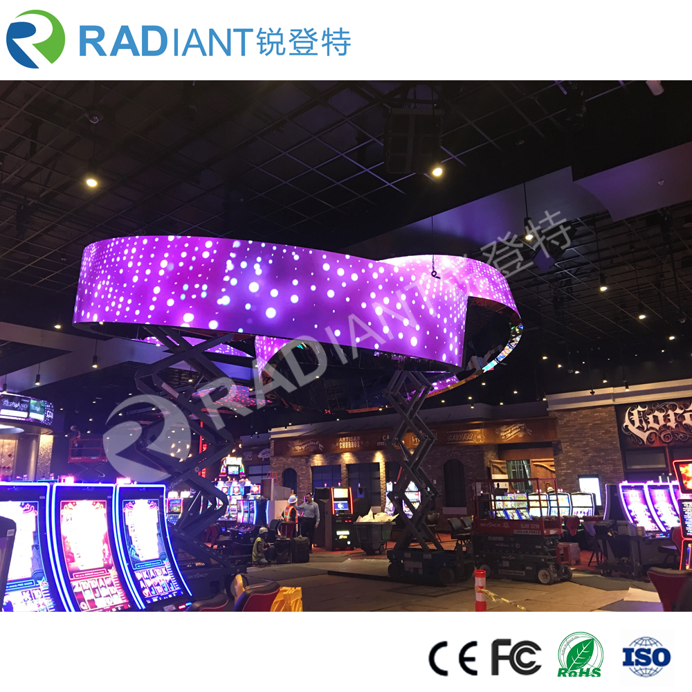 P3 indoor cylinder and soft curtain flexible led display