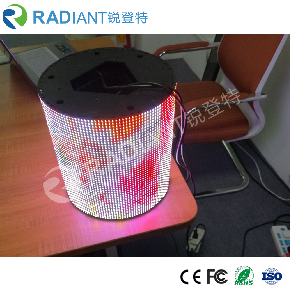 Radiant curved waved shaped soft full color HD flexible P6 indoor LED display price