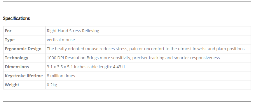 LuguLake Black Vertical Ergonomic Mouse Optical Wired Mice