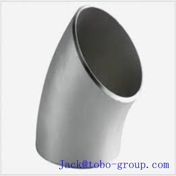 Buttwelding long raidius 45 degree elbow stainless steel pipe fitting ASTM A403A403M WP31726 12SCH80 ASME B169