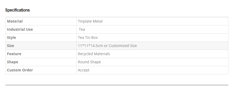 Dot Print Storage Metal Tea Tin Box