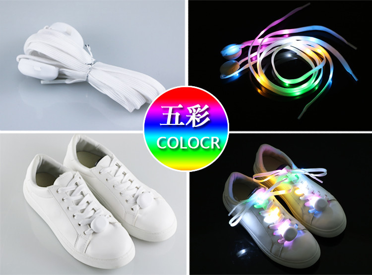 Fashionable design colorful nylon luminous shoelace light up led shoelace