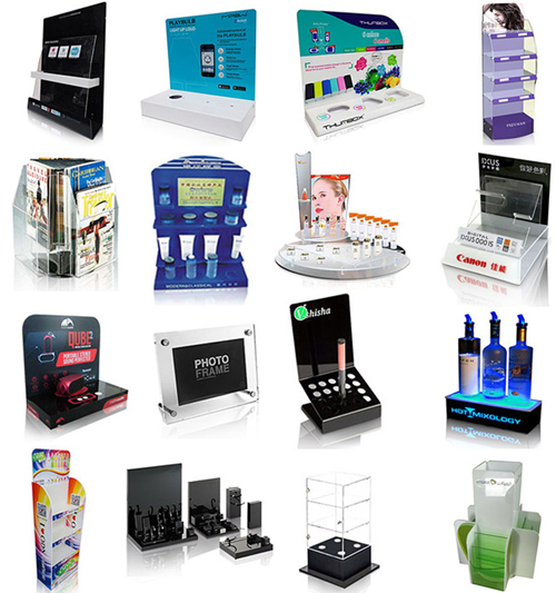 Custom Made Acrylic Cosmetic Display cases Manufacturer China