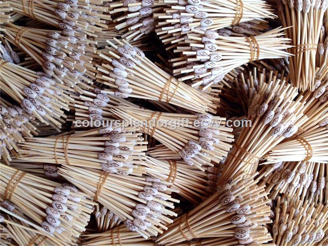 Pattern Bamboo Cocktail Beads Toothpicks Barbecue Fruit Toothpick for Buffet Canapes Party Food