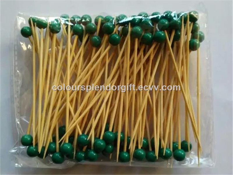 12cm Balls Wood Sports Themed Bamboo Pick Skewer Great For Cocktail PartiesInnsWeddingsReceptionsHolidays