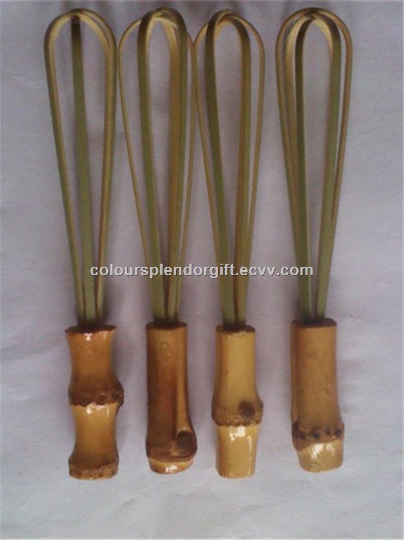 Bamboo Egg Whisk For Stirring Mixing Beater Kitchen Cooking Tools Kitchenware